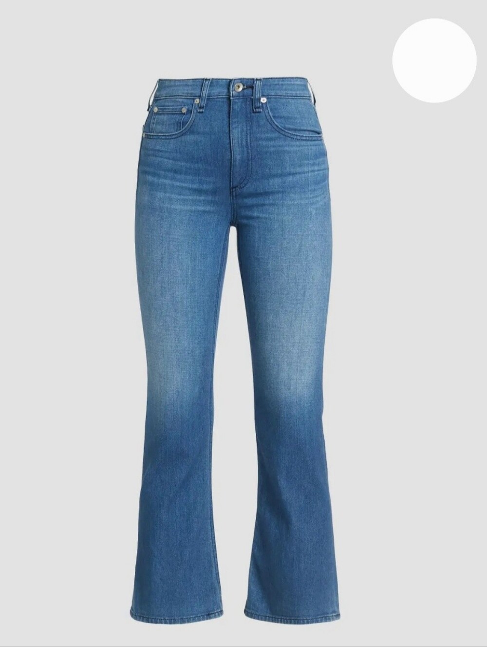 Rag & Bone Nina High Rise Ankle Flare Jeans Blue Poppy Wash Size 28